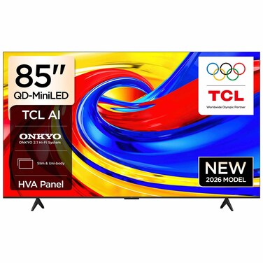 TCL 85-Inch 4K Ultra HD QLED Google Smart TV, P79L, Black