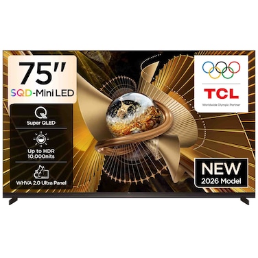 TCL 75-Inch 4K Ultra HD SQD Mini LED Google Smart TV, X11L, Black