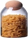 Upkoch Glass Transparent Borosilicate Airtight Food Storage Container With Cork - 1200Ml