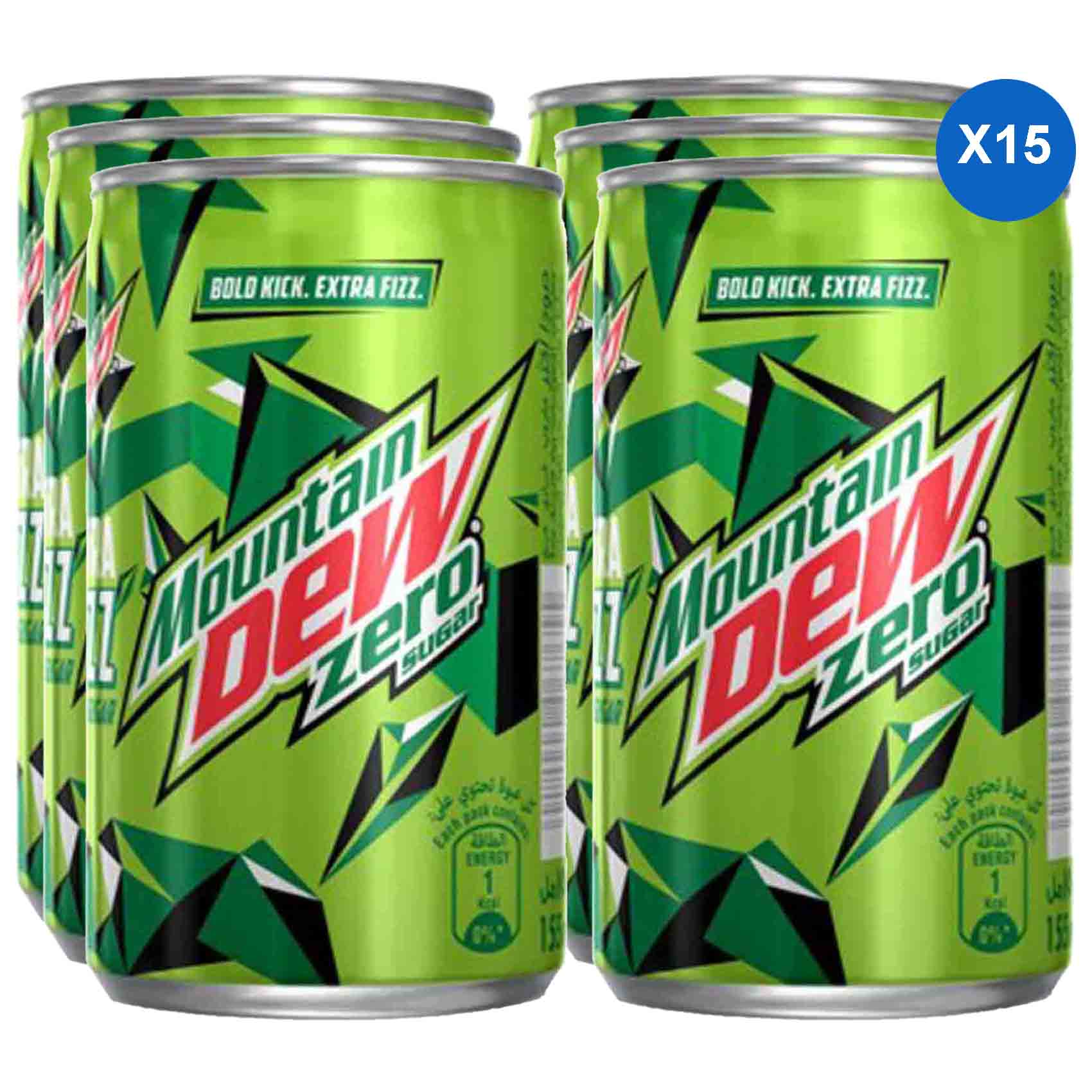 Buy Mountain Dew Zero Sugar Extra Fizz Carbonated Soft Drink, 155ml ...