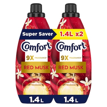 Comfort Concentrate Fabric Softener, Red Musk,  1.4L Pack of 2