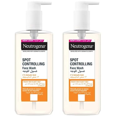 Neutrogena Spot Controlling Face Wash with 2% Salicylic Acid, 200ml, Pack of 2