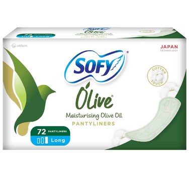Sofy Olive Moisturising Pantyliners Long, 72 Liners
