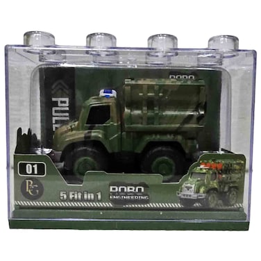 Robo Military Tank Truck Pullback Toy, Green