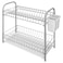 Metaltex Dish Drainer, 2 Tier Double-Tex Rack, Compact Kitchen Organizer with Cutlery Holder, 45x 23x37cm