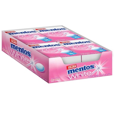 Mentos White Tutti Frutti Sugar Free Chewing Gum, 10 Gums, Pack of 12