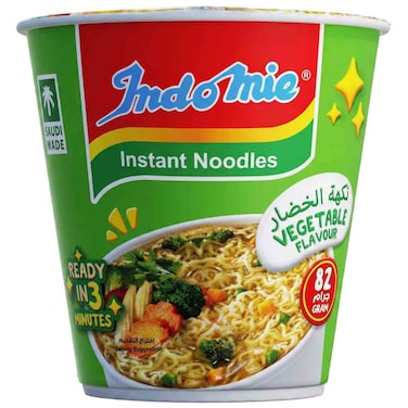 Indomie Instant Noodles Vegetable Flavour Cup, 82g