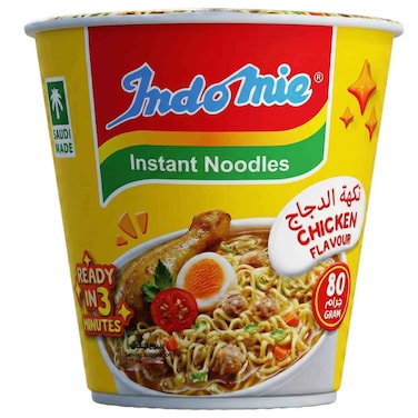 Indomie Instant Noodles Chicken Flavour Cup, 80g