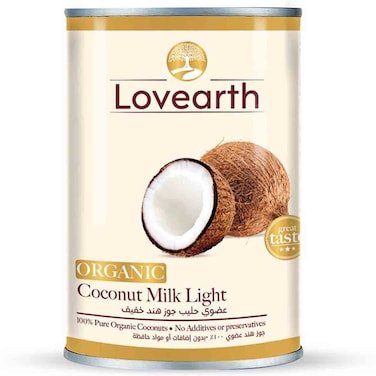 لوف إيرث حليب جوز الهند عضوي خفيف، 400 ملل