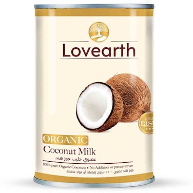لوف إيرث حليب جوز الهند عضوي، 400 ملل