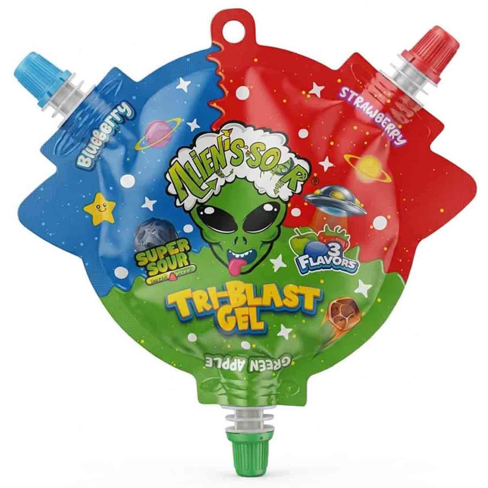Buy Alien’s Sour Tri-Blast Super Sour Gel, 60g Online | Carrefour UAE