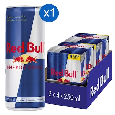 Red Bull Energy Drink, 250ml Pack of 8