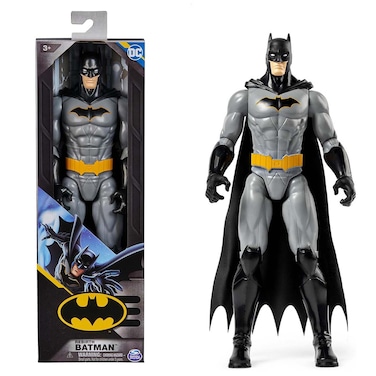 DC Comics Batman 12-Inch Action Figure, Grey and Black with Articulated Design and Iconic Styling
