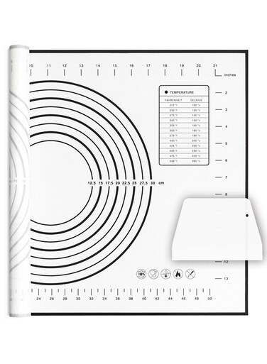 Pastry Baking Mat Non Slip with Measurement Free Baking Mat Sheet for Rolling Dough Counter Cookies Pie