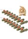FDTY Bunny Chew Toys, 2PCS Timothy &amp; Carrot Balls String Hangable,Natural Small Animal Chew Toys,Nutritious Molar Treats Handmade for Rabbit/Hamster/Squirrel/Guinea Pig&amp;More Small Animals