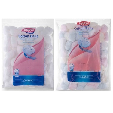 Tippys Classic Cotton Balls, Soft 100 Pieces, Pack of 2