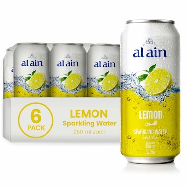 AL AIN SPARKLING LEMON 6X250ML CAN
