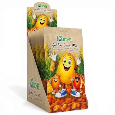 Kuche Golden Corn Mix Salt Chili Cheese, 80g, Pack of 8
