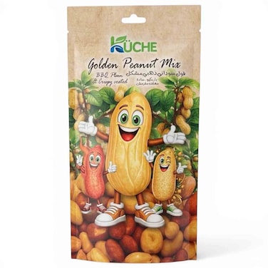 Kuche Golden Peanut Mix BBQ Plain and Crispy Coated, 80g