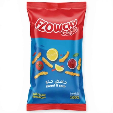 Kuche Sweet and Sour Puffed Corn Snack, 70g