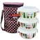 Larah Opalware Klip-N-Store 3 Pc Lunch Box Set