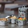 RK Steel Clip Tiffin 7x3, Stainless Steel 3 Tier Lunch Carrier with Locking Clips