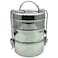 RK Steel Clip Tiffin 7x3, Stainless Steel 3 Tier Lunch Carrier with Locking Clips