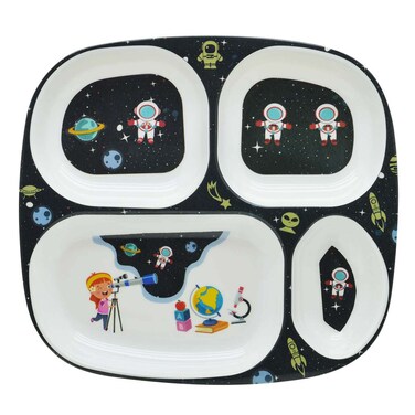Dinewell Kids Rectangular Plate Astronaut Design