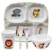 Dinewell Kids 5 Pc Dinner Set Wild Life Design