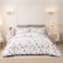 Printed Duvet Set, Queen Size Fits 180x200 cm - 4-Pcs Bed Set, Brushed Microfiber Fabric - 1 Duvet Cover, 1 Fitted Sheet, 1 Pillow Shams, 1 Pillowcases (Filler Not Included)