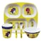 Dinewell Kids 5 Piece Dinner Set Dinosaur Design, Plate, Bowl, Tumbler, Spoon and Fork Set