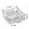 Square Glass Ashtray 10cm, Heavy Clear Crystal Design with Multi-Groove Holders