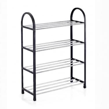 كويزينارت رف أحذية بأربعة أرفف، منظم أحذية معدني موفر للمساحة، 50×19×66 سم