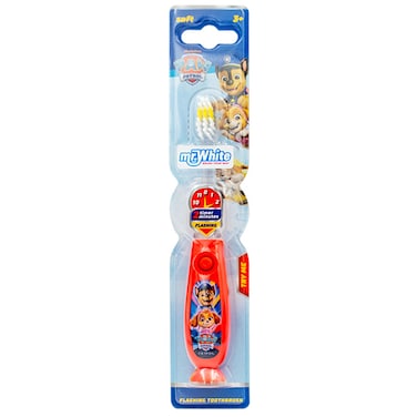 Mr. White Paw Patrol Flash Kids Toothbrush Soft Bristles with Light Timer