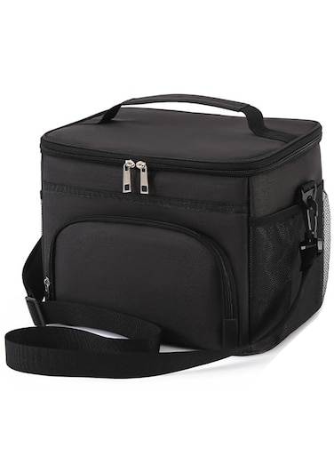 Lunch Bag for Women Men Adults Lunch Box Lunch Tote Bags Large Capacity Reusable Insulated Cooler Lunch Container for Work School Office Picnic or Travel(Black)