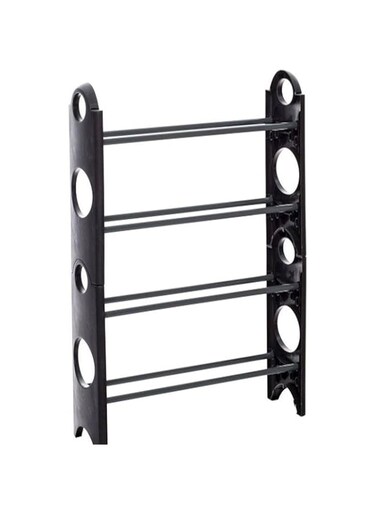 Dubai Gallery Aluminum Shoe Rack Black