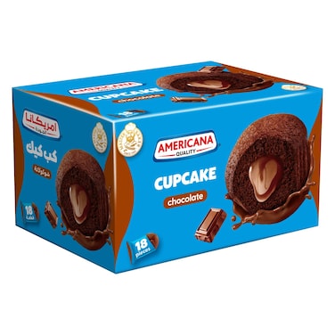 Americana Chocolate Filled Cupcake 28g Pack of 18