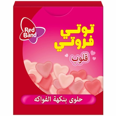 Red Band Tutti Frutti Hearts Fruit Candy 18g