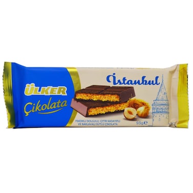Ulker Istanbul Kunafa Milk Chocolate Bar, 93g