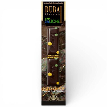 Kuche Dubai Chocolate Dates Pistachio Dark Chocolate, 50g