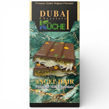 Kuche Dubai Chocolate Angel Hair Pistachio Milk Chocolate, 150g