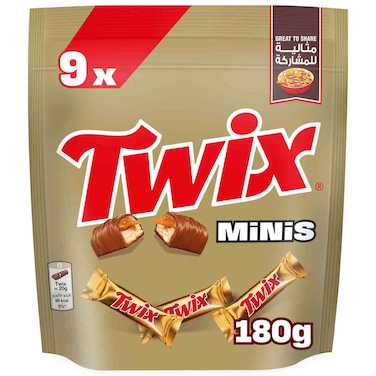 تويكس مينيز ألواح بسكويت بالشوكولاته 180 غرام