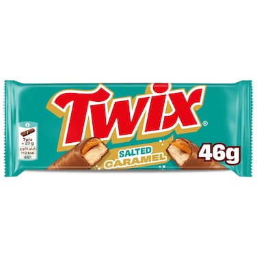 Twix Salted Caramel Chocolate Biscuit Bars, 46g