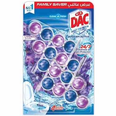 DAC Toilet Rim Block Power Active Lavender, 200g