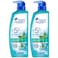 Head and Shoulders Ice Fresh Anti-Dandruff Shampoo with Menthol Cooling, 500ml, Pack of 2