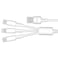 X.CELL Multi Charging Cable USB-A to 2 Type-C and 1 Lightning, 1.5M, White