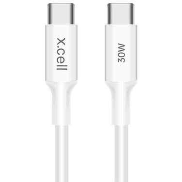 X.CELL Cable USB-C to USB-C 30W Fast Charging, 1M, White