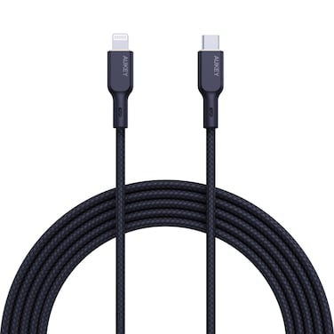 AUKEY Circle CL USB-C to Lightning Cablem 1m, Nylon Braided, Black