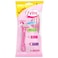 Fem Triple Blade Disposable Razors with Aloe Vera Glide Strip, 12 PCS