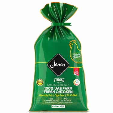 Jenan Fresh Whole Chicken Bag, 1100g